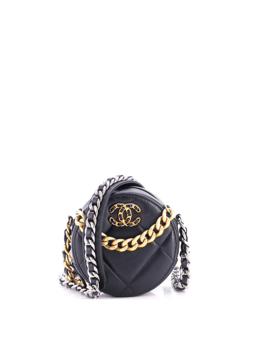 Chanel 19 Round Clutch With Chain #289089C27B
